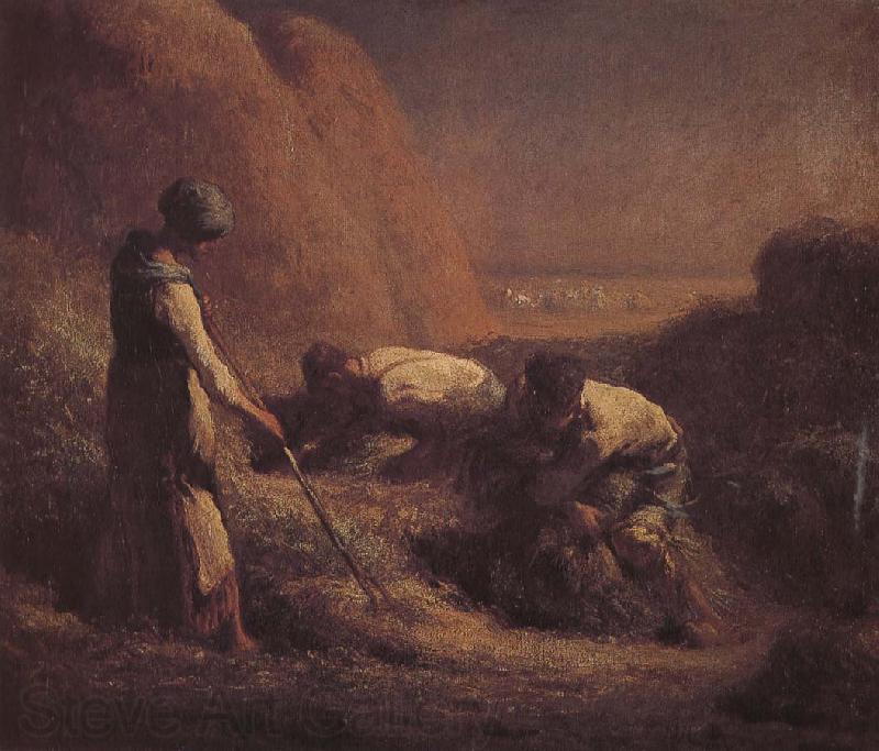 Jean Francois Millet Pick up wheat Norge oil painting art